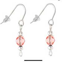 Beaded Earrings - Pink