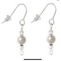 Beaded Earrings - Pearl