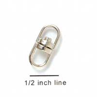 F1093 tlf - Imitation Rhodium Double Swivel 