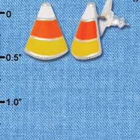 F1138 - Enamel Candy Corn - Post Earrings (1 Pair per package)