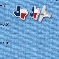 F1143 - Mini Red, White, and Blue Texas - Post Earrings (1 Pair per package)