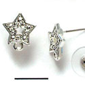 F1145 - Faux Stone Star with Cutout - with Loop - Post Earrings (1 Pair per package)
