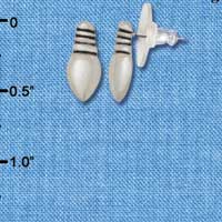 F1150 - Silver Christmas Lights - Post Earrings (1 Pair per package)