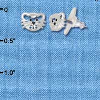 F1227 - Cat Face - Post Earrings tlf -  (1 Pair per package)