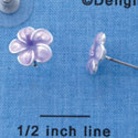 F1243 - Small Purple Flower - Post Earrings tlf -  (1 Pair per package)