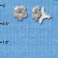 F1244 - Small Silver Flower - Post Earrings tlf -  (1 Pair per package)