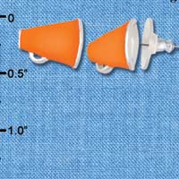 F1267 tlf - Mini Orange Megaphone - Post Earrings