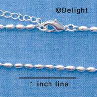 F1316 tlf - Silver Medium Bead Necklace (16
