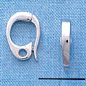 F1426 tlf - 13x9x2mm Hinged Bail with Hole - Silver Plated Finding