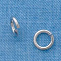 G1010 tlf - 6mm Jump Rings - 18 Gauge (1 mm) - Im. Rhodium Plated