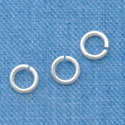 G1011 tlf - 4mm Jump Rings - 21 Gauge (.7mm) - Silver Plated