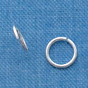 G1012 tlf - 6mm Jump Rings - 21 Gauge (.7mm) - Silver Plated