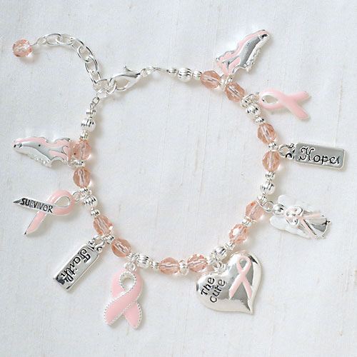 Breast Cancer Charm Bracelet