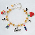 Math Teacher Charm Bracelet