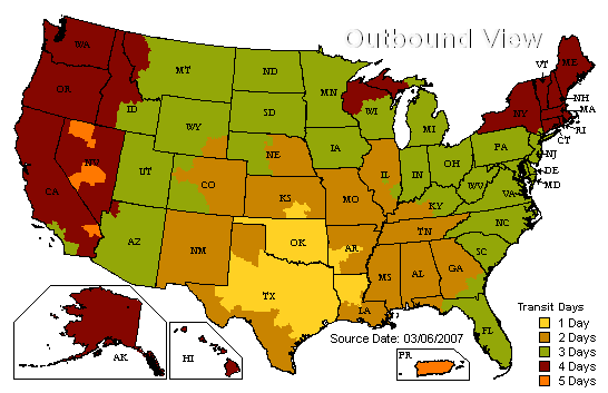 Ups Delivery Zone Chart