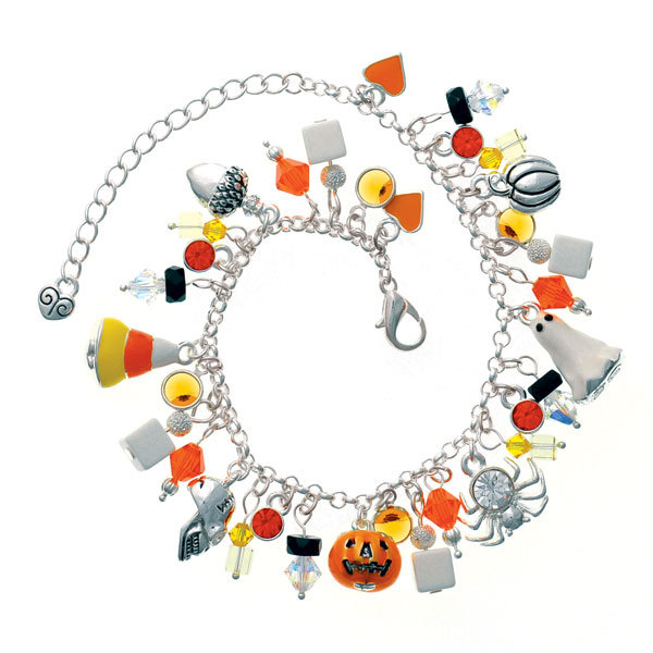 Halloween Crystal Sparkle Drops Charm Bracelet