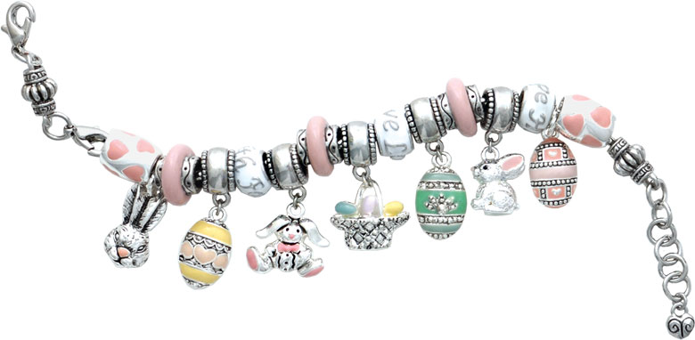 Easter Love Large Hole Bead Bracelet