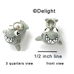 N1016 - Shark - 3-D Hand Painted Resin Charm