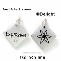 N1031 - Explosive & Atomic Bomb - Silver Resin Charm