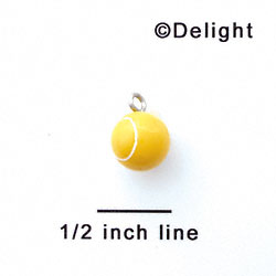 N1078+ tlf - Tennis Ball - 3-D Hand Painted Resin Charm