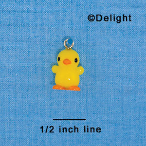 N1082+ tlf - Yellow Chick - 3-D Hand Painted Resin Charm