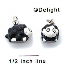 N1086+ tlf - Black Sheep - 3-D Hand Painted Resin Charm  