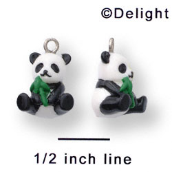 N1101+ tlf - Panda Bear - 3-D Hand Painted Resin Charm  