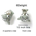 N1016 - Shark - 3-D Hand Painted Resin Charm