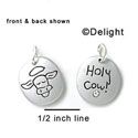 N1010 - Holy Cow! - Silver Resin Charm