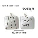 N1012 - My Way or the Highway - Silver Resin Charm