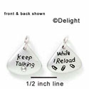 N1035 - Keep Talking While I Reload - Silver Resin Charm