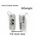 N1036 - Look, Don't Touch - Silver Resin Charm