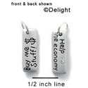 N1043 - Help the Economy, Buy me Stuff - Silver Resin Charm