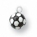 N1075+ tlf - Soccerball - 3-D Hand Painted Resin Charm