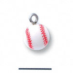 N1076+ tlf - Baseball - 3-D Hand Painted Resin Charm