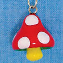 N1083+ tlf - Red Spotted Mushroom - 3-D Hand Painted Resin Charm