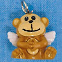 N1084+ tlf - Monkey Angel - 3-D Hand Painted Resin Charm