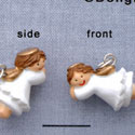 N1112+ tlf - Flying Angel - 3-D Hand Painted Resin Charm