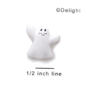 0041A* tlf - Mini White Ghost (Left & Right) - Resin Decoration