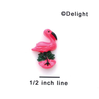 0057D* tlf - Mini Hot Pink Flamingo (Left & Right) - Resin Decoration