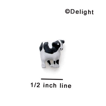 0070A* - Mini Black & White Cow (Left & Right) - Resin Decoration