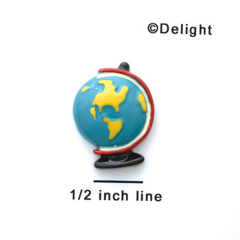 0075B - Globe Standing Medium - Resin Decoration