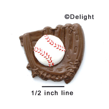 0097C ctlf - Medium Baseball & Glove - Resin Decoration