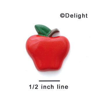 0127A - Medium Red Apple - Resin Decoration