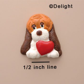 0213*12 - Medium Dog with Heart (Left & Right) - Resin Decoration (12 per package)