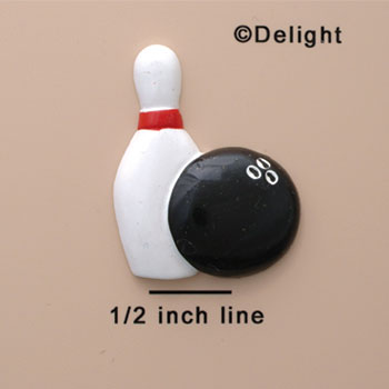 0221 tlf - Bowling Ball - Pin Medium - Resin Decoration