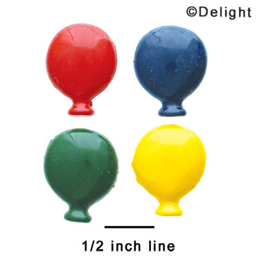 0227 - Balloon - Brite 4 Assorted - Resin Decoration