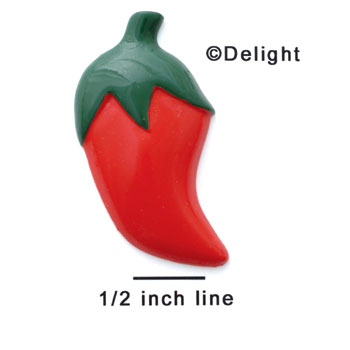 0296* tlf - Jalapeno Red Medium (Left & Right) - Resin Decoration