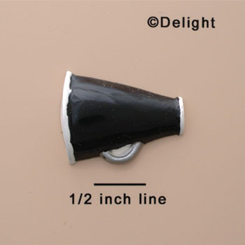 0303* tlf - Megaphone Black (Left & Right) - Resin Decoration