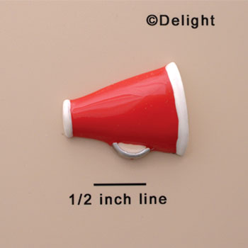 0308* tlf - Megaphone Red (Left & Right) - Resin Decoration